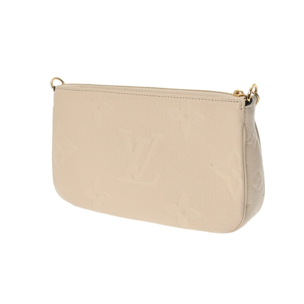 Louis Vuitton Pochette Empreinte Accessoires Leather Cream Multi Monogram Cream